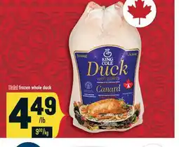 Marché Adonis KING COLE FROZEN WHOLE DUCK offer