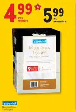 Familiprix ESSENTIEL Tissues, 9 packs offer
