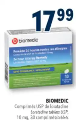 Familiprix BIOMEDIC, Loratadine tablets USP, 10mg, 30tablets offer