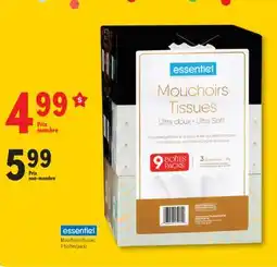 Familiprix ESSENTIEL,Tissues, 9packs offer
