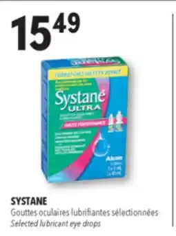 Familiprix SYSTANE,Selected lubricant eye drops offer