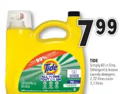 Familiprix TIDE, Simply All in One, Laundry detergent, 2,72 litres or 3,1 litres offer