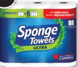 Familiprix SPONGE TOWELS Ultra or Ultra Pro, Paper towels, 3 double rolls offer