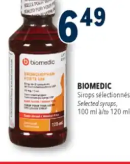 Familiprix BIOMEDIC, Selected syrups, 100 ml to 120 ml offer