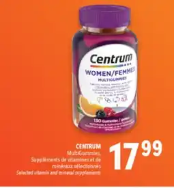 Familiprix CENTRUM, Selected vitamin and mineral supplements offer