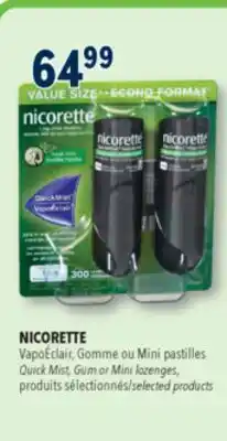 Familiprix NICORETTE, VapoÉclair, Quick Mist, Gum or Mini lozenges, selected products offer