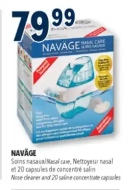 Familiprix NAVÄGE, Nasal care, Nose cleaner and 20 saline concentrate capsules offer