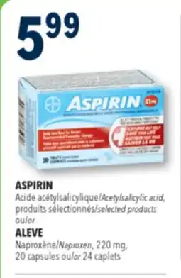 Familiprix ASPIRIN,Acetylsalicylic acid, selected products offer