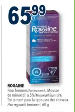 Familiprix ROGAINE, Minoxidil Foam 5%, Hair Regrowth Treatment for Women, 60 g offer