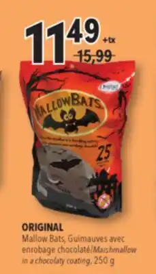 Familiprix ORIGINAL, Mallow Bats, Marshmallows in a chocolaty coating, 250 g offer