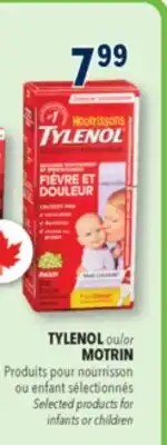 Familiprix TYLENOL or MOTRIN, Selected products for infants or children offer