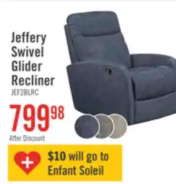 The Brick Jeffry 30.3 Velvet Fabric Swivel Glider Reclining Chair - Indigo Blue offer