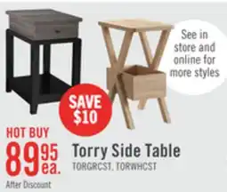 The Brick The Brick Torry 13.75 Chairside Table with Drawer - Distressed Grey offer