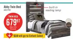 The Brick Abby Panel Bed with Headboard & Frame for Kids, LED, USB, Brown - Twin Size offer