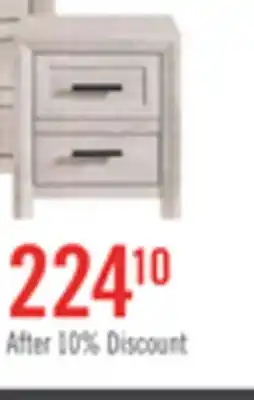 The Brick Lara Bedside 2-Drawer Nightstand, 23.6W x 25.6H - Antique Grey offer