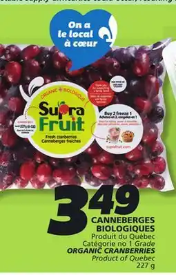 IGA ORGANIC CRANBERRIES offer
