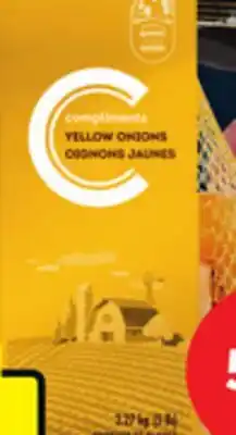 IGA COMPLIMENTS YELLOW ONIONS offer