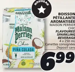 IGA MAISON PERRIER CHIC FLAVOURED SPARKLING BEVERAGE offer