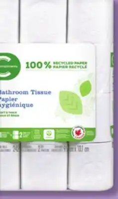 IGA COMPLIMENTS BATHROOM TISSUE offer