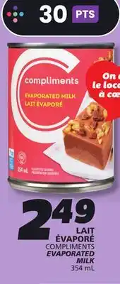 IGA COMPLIMENTS EVAPORATED MILK offer