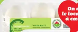 IGA COMPLIMENTS ORGANIC WHOLE WHITE MUSHROOMS offer