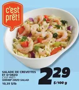 IGA C'EST PRÊT! SHRIMP ORZO SALAD offer