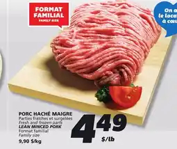 IGA LEAN MINCED PORK offer