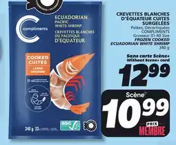 IGA COMPLIMENTS FROZEN COOKED ECUADORIAN WHITE SHRIMP offer