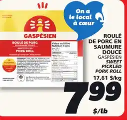 IGA GASPÉSIEN SWEET PICKLED PORK ROLL offer