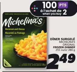 IGA MICHELINA'S ORIGINAL FROZEN DINNER offer