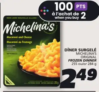 IGA MICHELINA'S ORIGINAL FROZEN DINNER offer