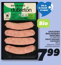 IGA DU BRETON FRESH ORGANIC SAUSAGES offer