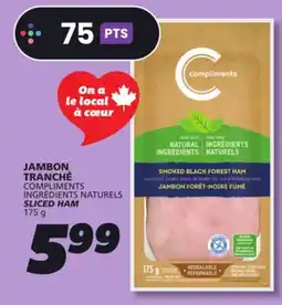 IGA COMPLIMENTS INGRÉDIENTS NATURELS SLICED HAM offer