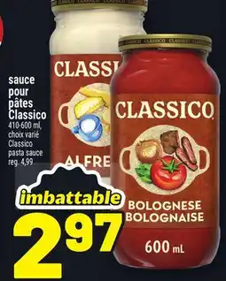Metro SAUCE POUR PÂTES CLASSICO | CLASSICO PASTA SAUCE offer