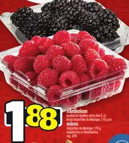 Metro FRAMBOISES, MÛRES | RASPBERRIES OR BLACKBERRIES offer