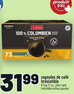 Metro CAPSULES DE CAFÉ IRRÉSISTIBLE | IRRÉSISTIBLE COFFEE CAPSULES offer