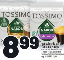 Metro CAPSULES DE CAFÉ TASSIMO NABOB | TASSIMO NABOB COFFEE CAPSULE offer