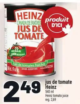 Metro JUS DE TOMATE HEINZ | HEINZ TOMATO JUICE offer