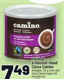 Metro MÉLANGE À CHOCOLAT CHAUD COCOA CAMINO | COCOA CAMINO ORGANIC HOT CHOCOLATE MIX offer
