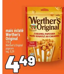 Metro MAÏS ÉCLATÉ WERTHER'S ORIGINAL | WERTHER'S ORIGINAL POPCORN offer