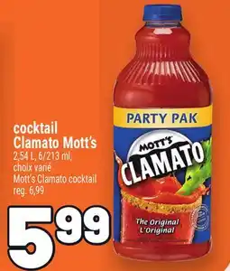 Metro COCKTAIL CLAMATO MOTT'S | MOTT'S CLAMATO COCKTAIL offer