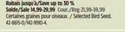 Canadian Tire Selected Bird Seed offer