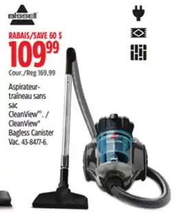 Canadian Tire Bissell CleanView Bagless Canister Vac offer