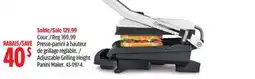 Canadian Tire Breville Adjustable Grilling Height Panini Maker offer