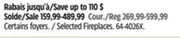 Canadian Tire For Living Selected Fireplaces offer