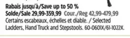 Canadian Tire Mastercraft Selected Ladders, Hand Truck and Stepstools offer