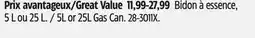 Canadian Tire Scepter 5L or 25L Gas Can offer