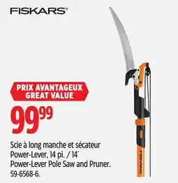Canadian Tire Fiskars 14´ Power-Lever Pole Saw and Pruner offer