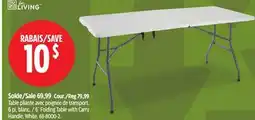 Canadian Tire For Living 6´ Folding Table with Carry Handle offer