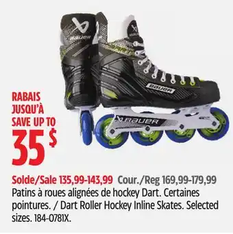 Canadian Tire Dart Roller Hockey Inline Skates offer